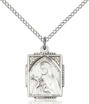 0804TESS/18SS <br/>Sterling Silver St. Therese Pendant
