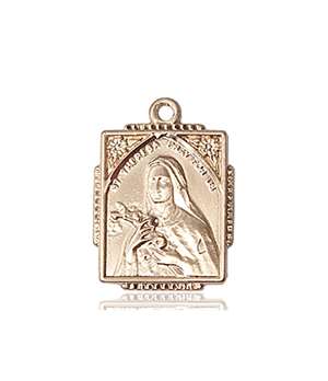 0804TKT <br/>14kt Gold St. Theresa Medal