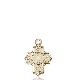 0808KT <br/>14kt Gold 5-Way Motherhood Medal