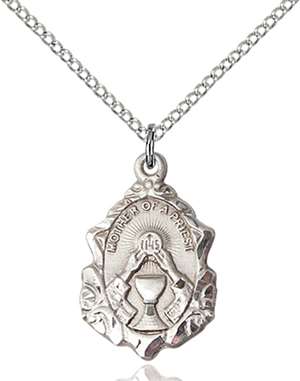 0811SS/18SS <br/>Sterling Silver Mother of a Priest Pendant