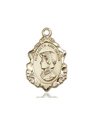 0813KT <br/>14kt Gold St. Elizabeth Ann Seton Medal