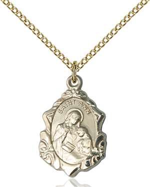 0822AGF/18GF <br/>Gold Filled St. Ann Pendant