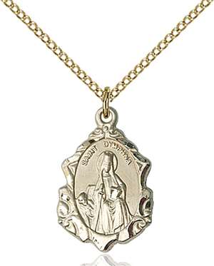 0822DYGF/18GF <br/>Gold Filled St. Dymphna Pendant