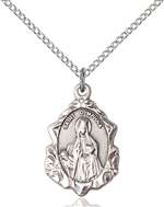 0822DYSS/18SS <br/>Sterling Silver St. Dymphna Pendant