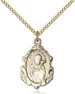 0822FCGF/18GF <br/>Gold Filled St. Francis Pendant