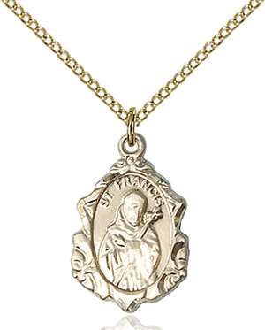 0822FCGF/18GF <br/>Gold Filled St. Francis Pendant