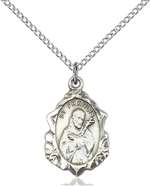 0822FCSS/18SS <br/>Sterling Silver St. Francis Pendant