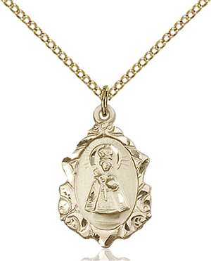 0822IGF/18GF <br/>Gold Filled Infant of Prague Pendant