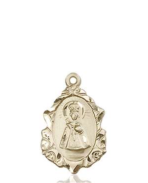 0822IKT <br/>14kt Gold Infant of Prague Medal