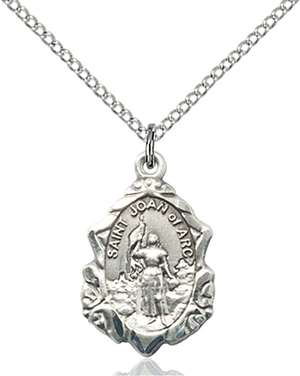 0822JASS/18SS <br/>Sterling Silver St. Joan of Arc Pendant