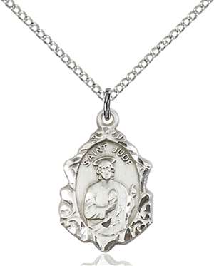 0822JSS/18SS <br/>Sterling Silver St. Jude Pendant