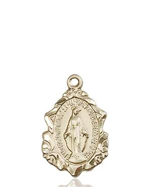 0822MKT <br/>14kt Gold Miraculous Medal