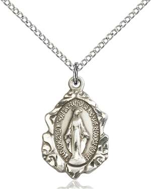 0822MSS/18SS <br/>Sterling Silver Miraculous Pendant