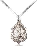 0822TESS/18SS <br/>Sterling Silver St. Therese of Lisieux Pendant