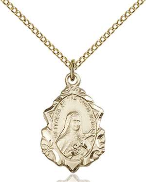 0822TGF/18GF <br/>Gold Filled St. Theresa Pendant