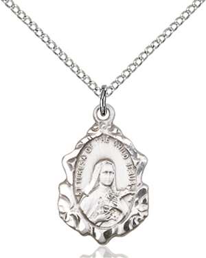 0822TSS/18SS <br/>Sterling Silver St. Theresa Pendant