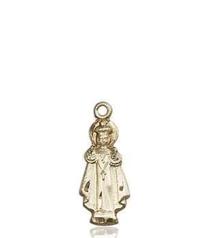 0823KT <br/>14kt Gold Infant of Prague Medal