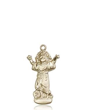 0829KT <br/>14kt Gold Divino Nino Medal