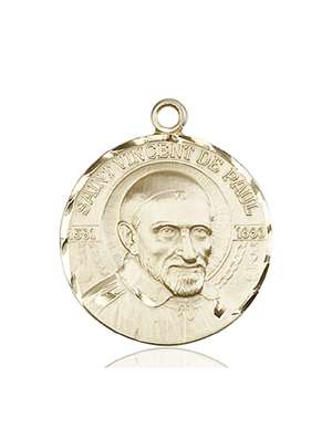 0830KT <br/>14kt Gold St. Vincent De Paul Medal