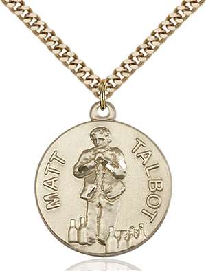 0831GF/24G <br/>Gold Filled Matt Talbot Pendant