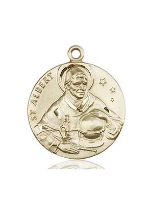 0832KT <br/>14kt Gold St. Albert the Great Medal