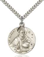 0832SS/24S <br/>Sterling Silver St. Albert the Great Pendant