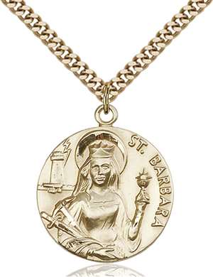 0834GF/24G <br/>Gold Filled St. Barbara Pendant