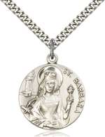 0834SS/24S <br/>Sterling Silver St. Barbara Pendant