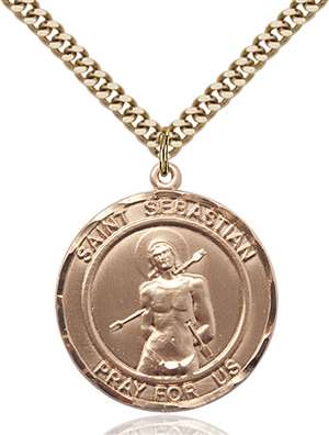 0835GF/24G <br/>Gold Filled St. Sebastian Pendant