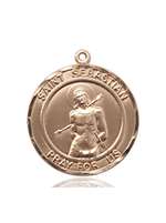 0835KT <br/>14kt Gold St. Sebastian Medal