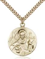 0836GF/24G <br/>Gold Filled St. Bernard of Clairvaux Pendant