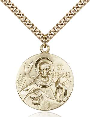 0836GF/24G <br/>Gold Filled St. Bernard of Clairvaux Pendant