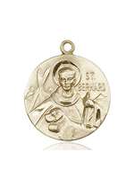 0836KT <br/>14kt Gold St. Bernard of Clairvaux Medal