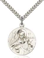 0836SS/24S <br/>Sterling Silver St. Bernard of Clairvaux Pendant