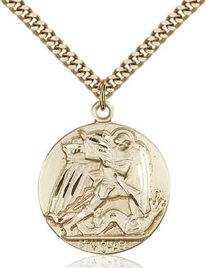 0840GF/24G <br/>Gold Filled St. Michael the Archangel Pendant