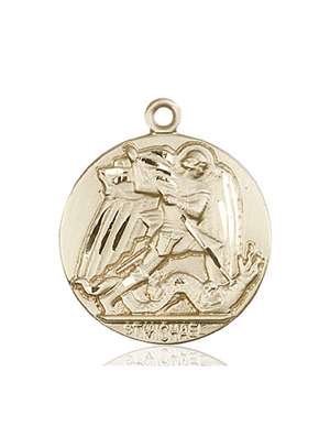 0840KT <br/>14kt Gold St. Michael the Archangel Medal