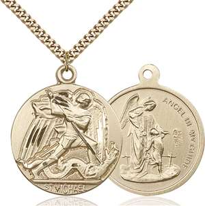 0841GF/24G <br/>Gold Filled St. Michael the Archangel Pendant