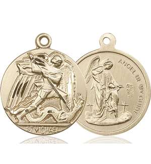 0841KT <br/>14kt Gold St. Michael the Archangel Medal