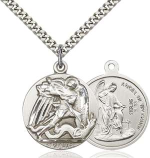 0841SS/24S <br/>Sterling Silver St. Michael the Archangel Pendant