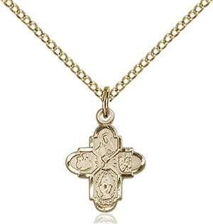 0843GF/18GF <br/>Gold Filled 4-Way / Chalice Pendant