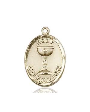 0876KT <br/>14kt Gold Holy Communion Medal