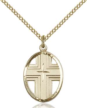 0877GF/18GF <br/>Gold Filled Cross Pendant