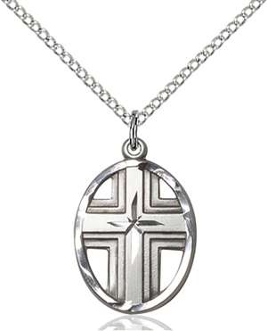 0877SS/18SS <br/>Sterling Silver Cross Pendant