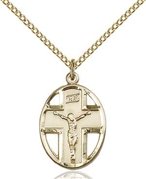 0878GF/18GF <br/>Gold Filled Crucifix Pendant