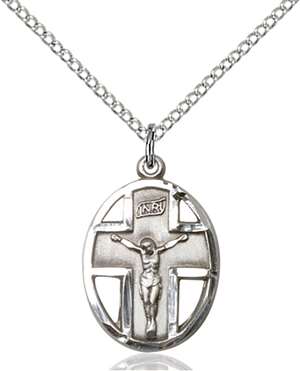 0878SS/18SS <br/>Sterling Silver Crucifix Pendant