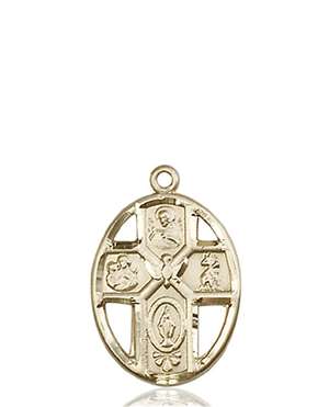 0880KT <br/>14kt Gold 5-Way / Holy Spirit Medal