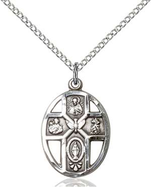 0880SS/18SS <br/>Sterling Silver 5-Way / Holy Spirit Pendant