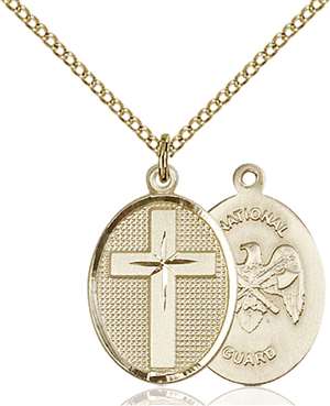 0883GF5/18GF <br/>Gold Filled Cross / National Guard Pendant
