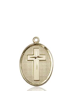 0883KT <br/>14kt Gold Cross Medal