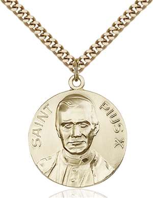 0884GF/24G <br/>Gold Filled Pope Pius X Pendant